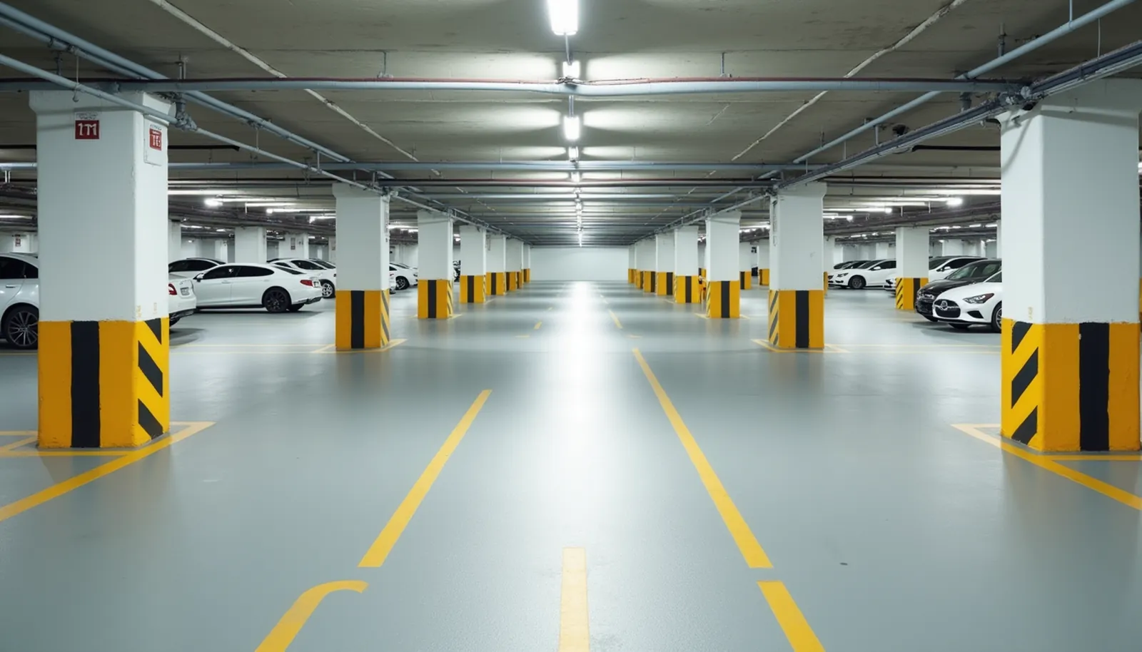Parking — dégraissage des sols — après intervention